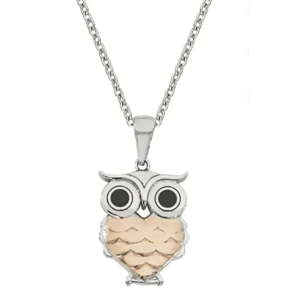 Hallmark Stainless Steel Owl Pendant